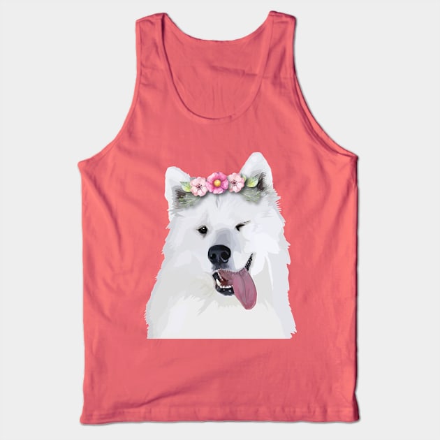 Pretty Samoyed Dog Tank Top by thedailysoe